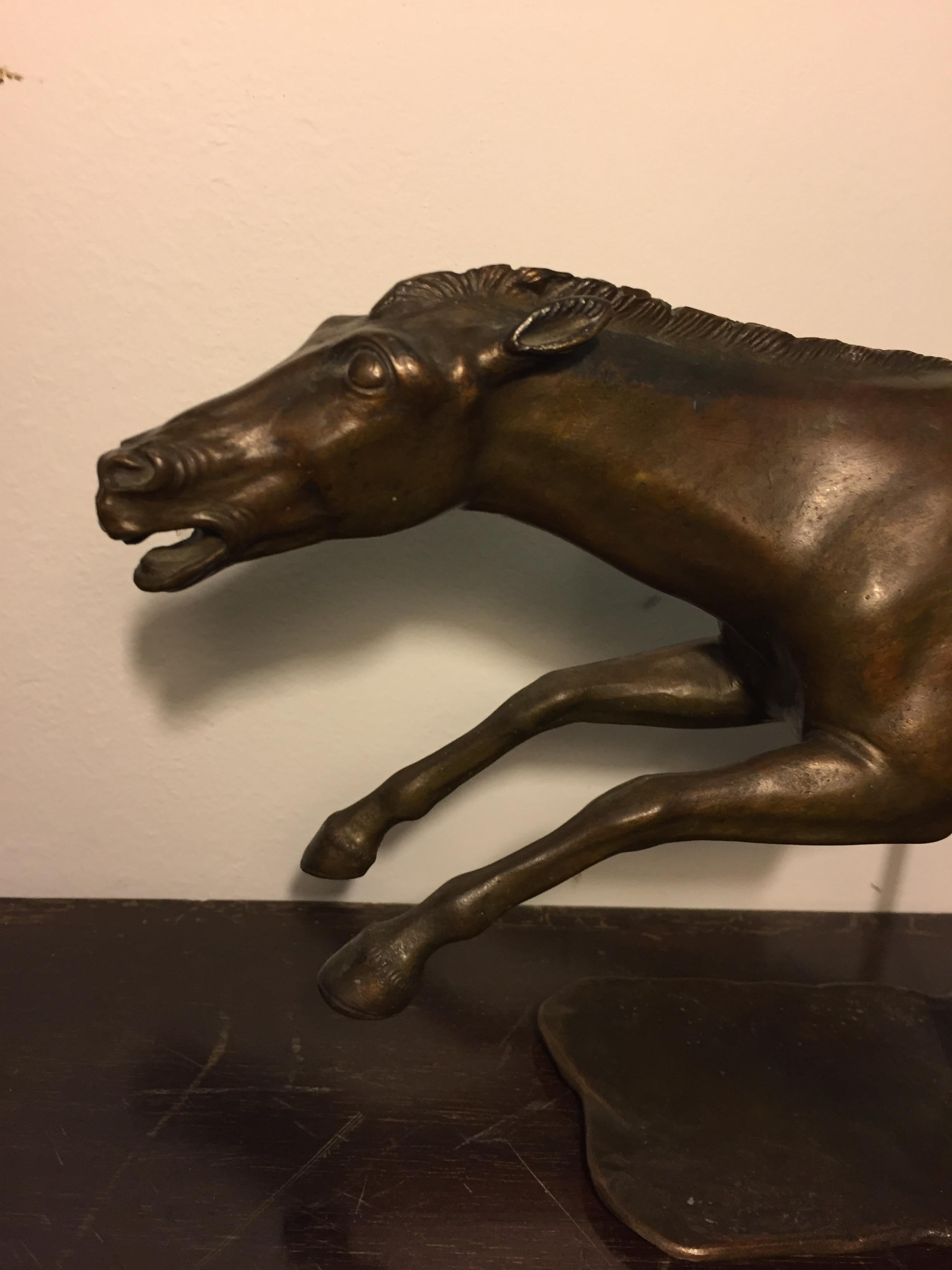 Art Decò Horse Bronze Sculpture  In Good Condition In Palermo, IT