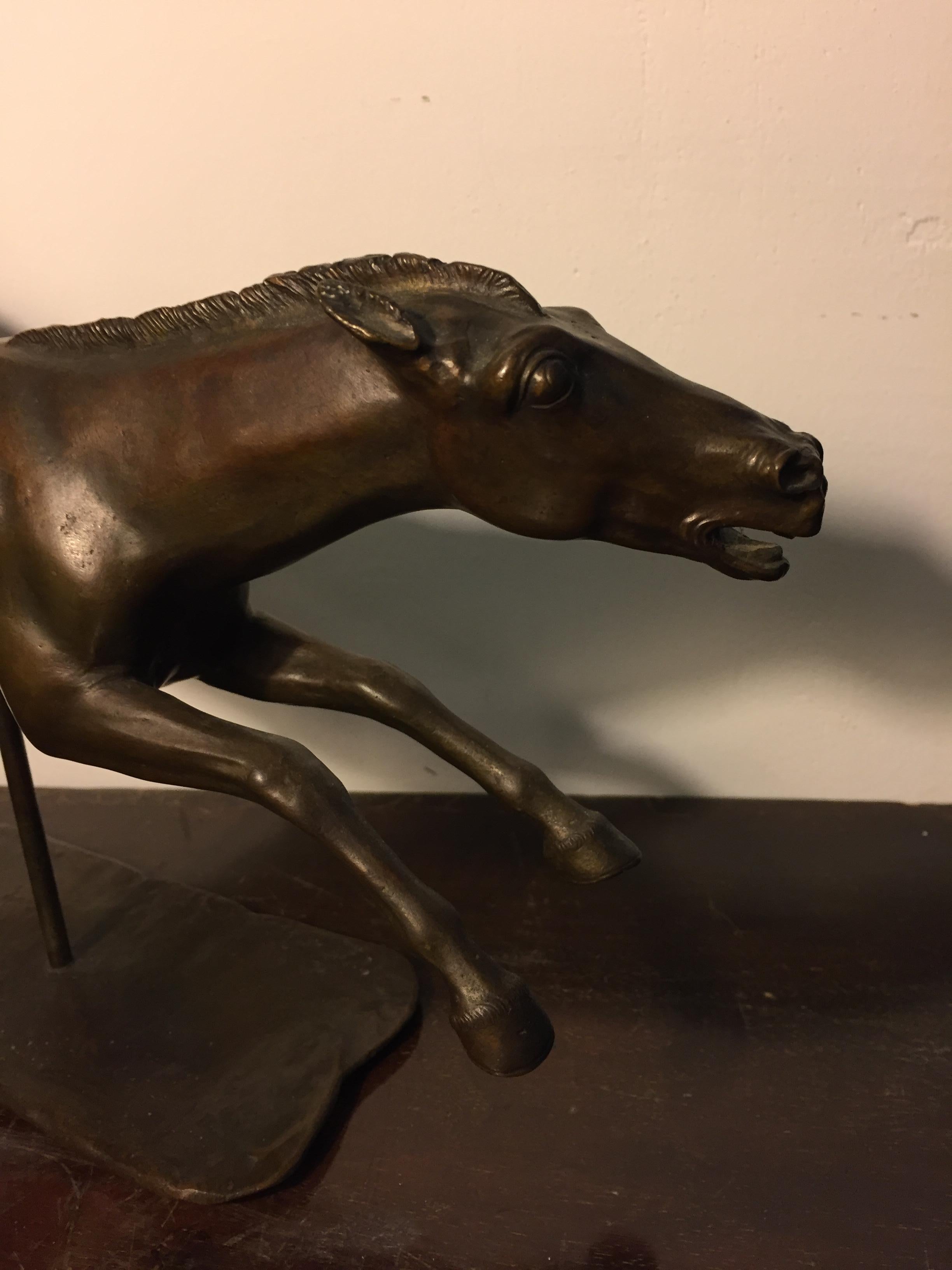 Art Decò Horse Bronze Sculpture  1
