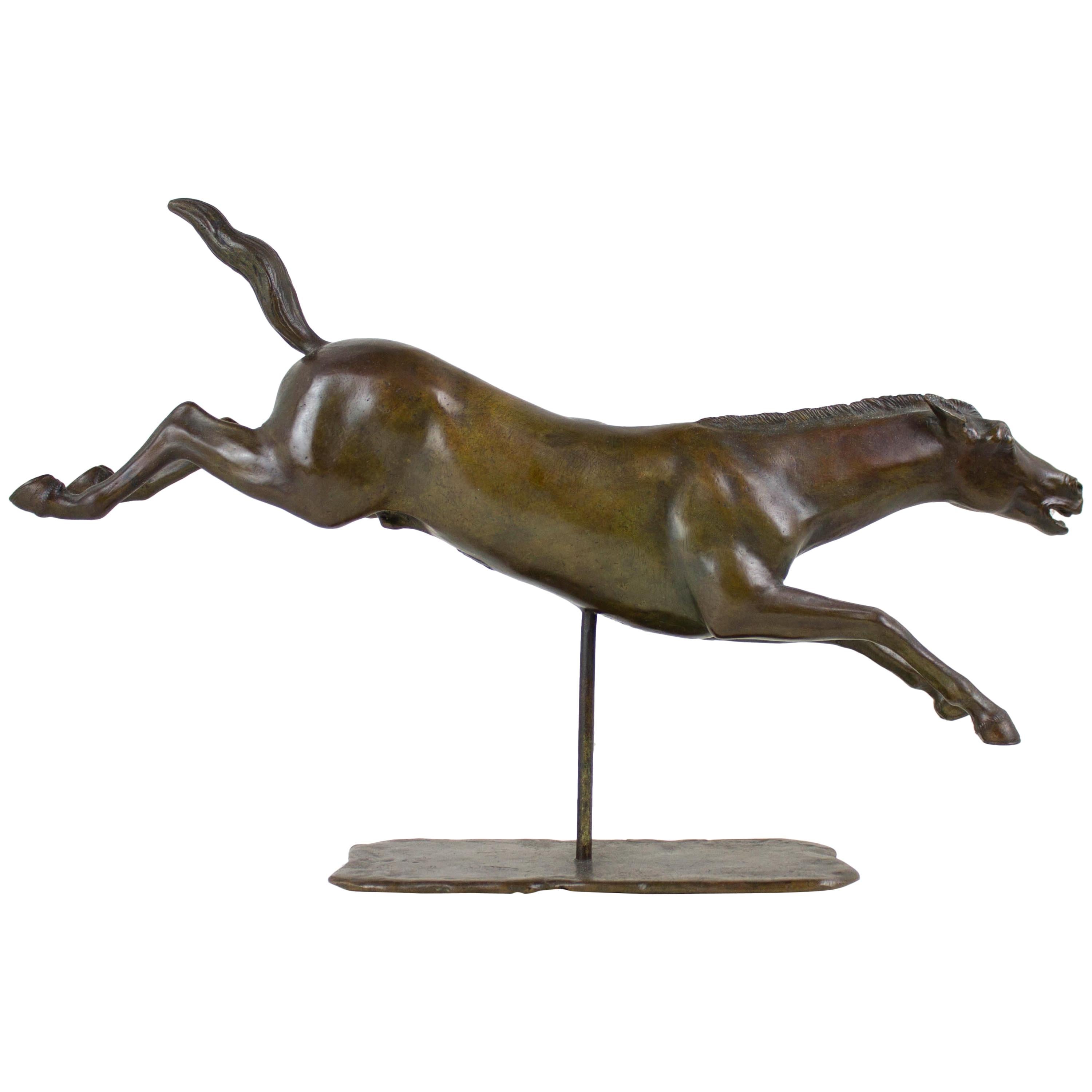 Art Decò Horse Bronze Sculpture 