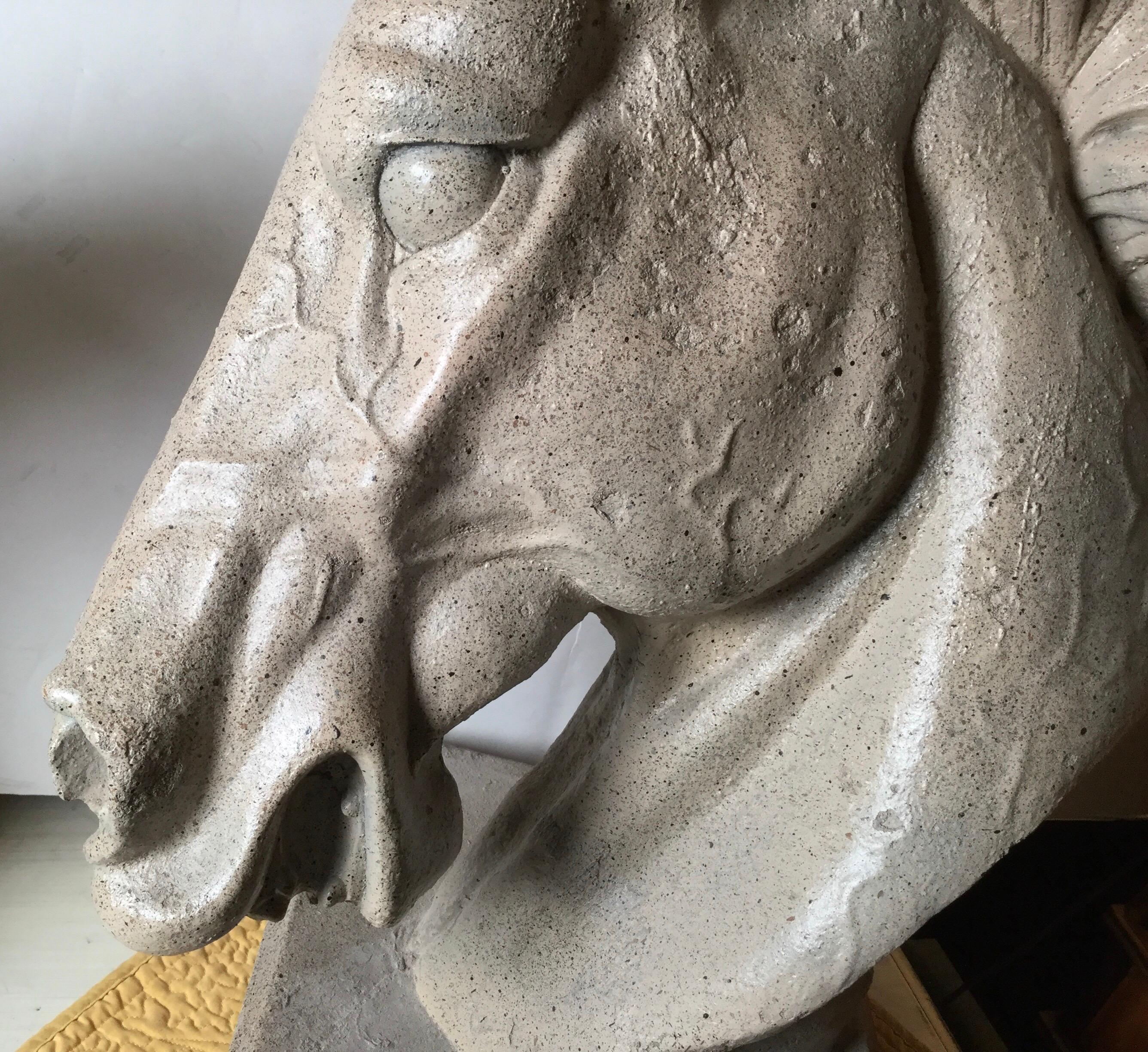 concrete horse statue