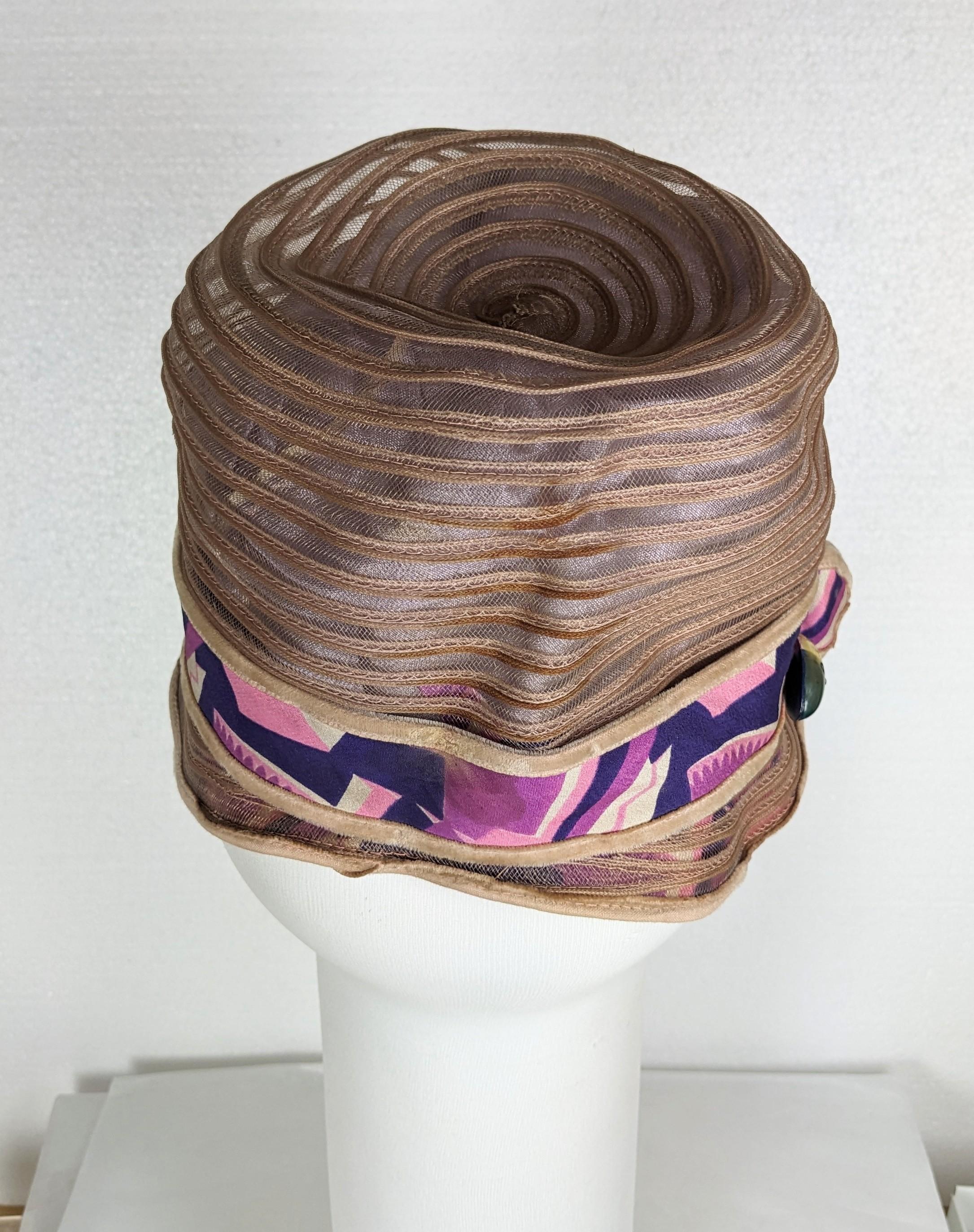 Art Deco Horsehair Cloche Hat For Sale 1