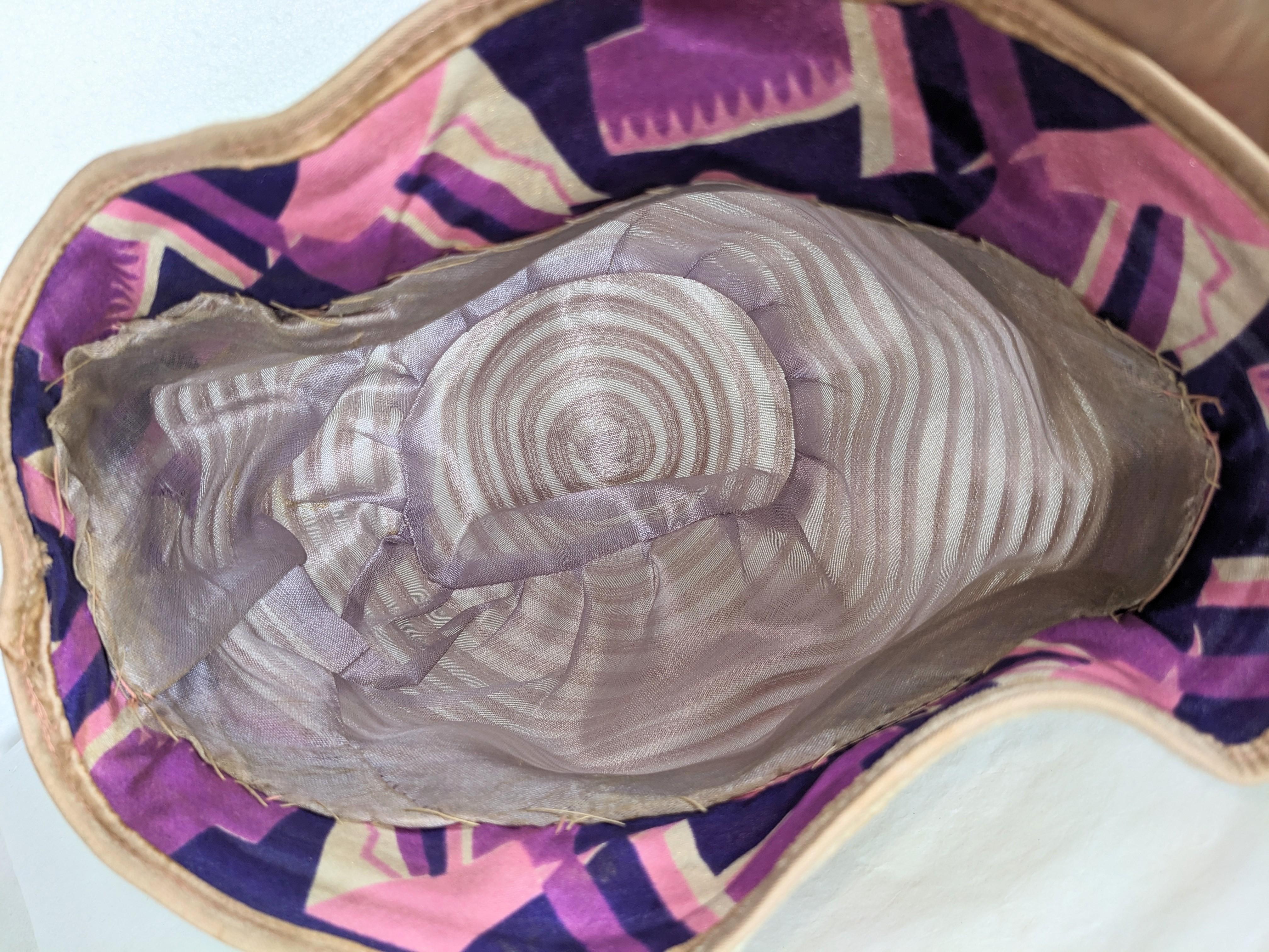 Art Deco Horsehair Cloche Hat For Sale 3