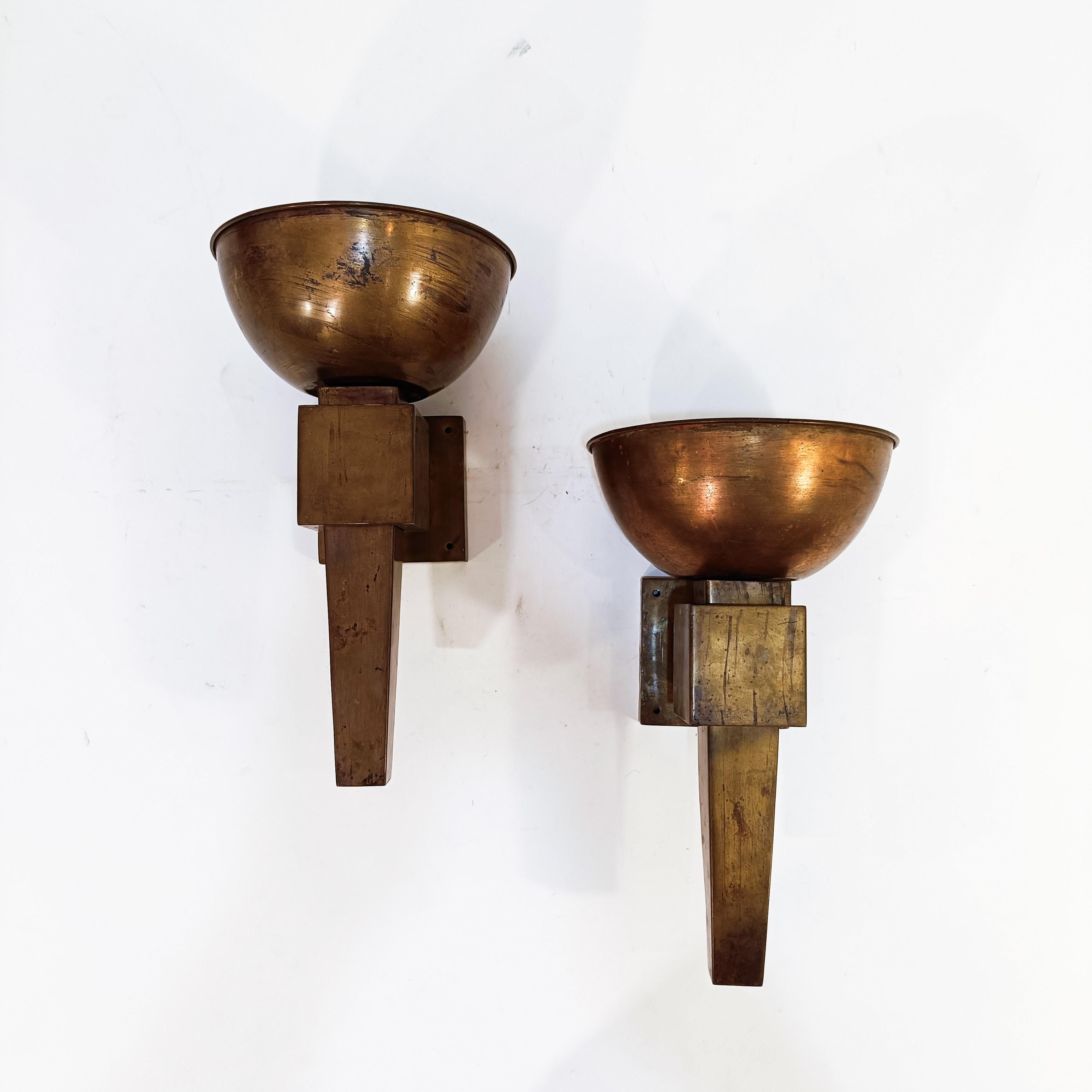 Art Deco. Riesige Kupferleuchter, Spanien, 1920er Jahre im Angebot 3