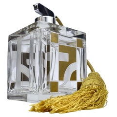 Enorme atomizador de perfume para señoras de cristal checo Art Déco, c1930