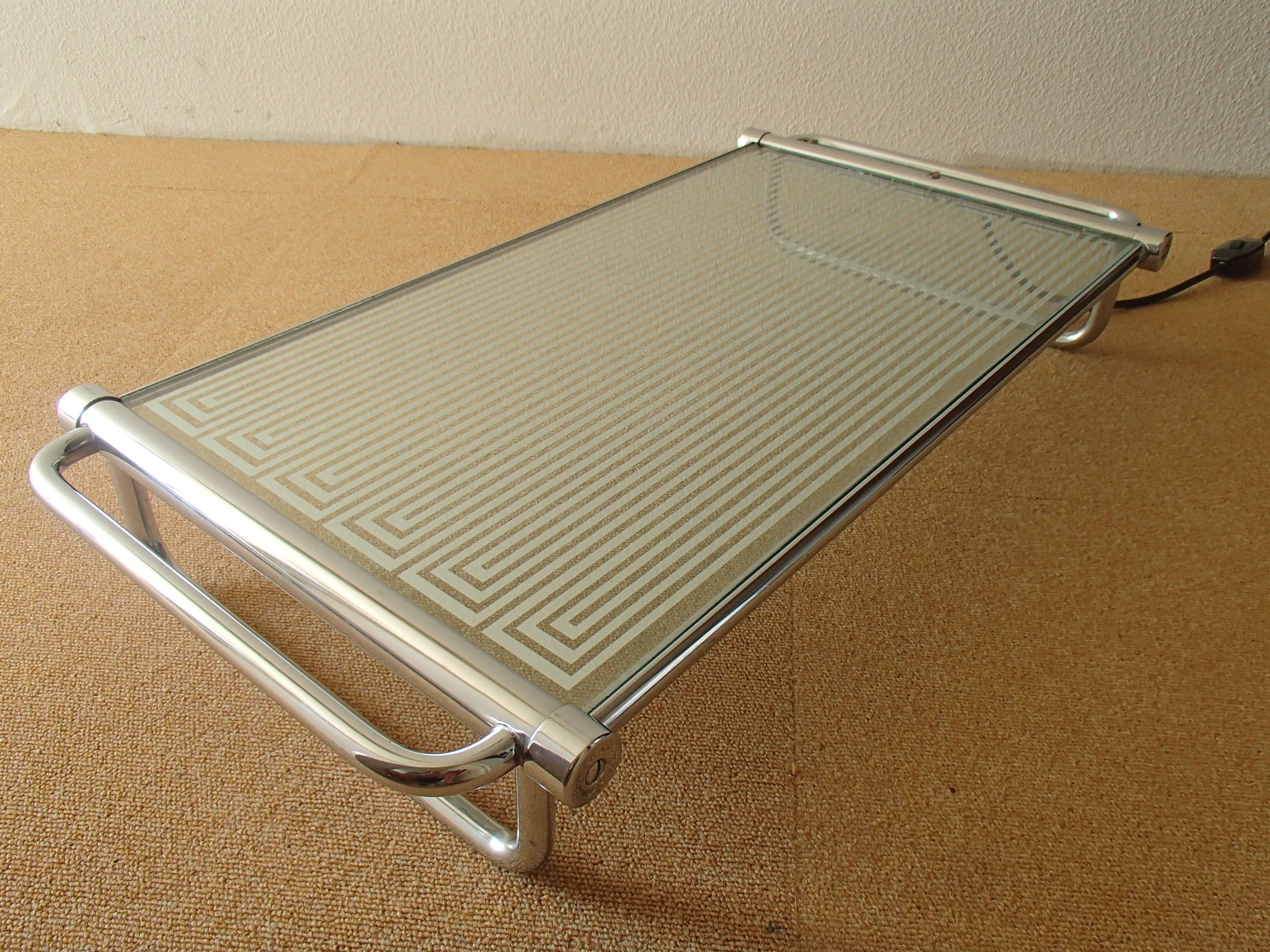 Mid-20th Century Art Deco Huge Heating Plate Chrome Working Order by The English Electric Company