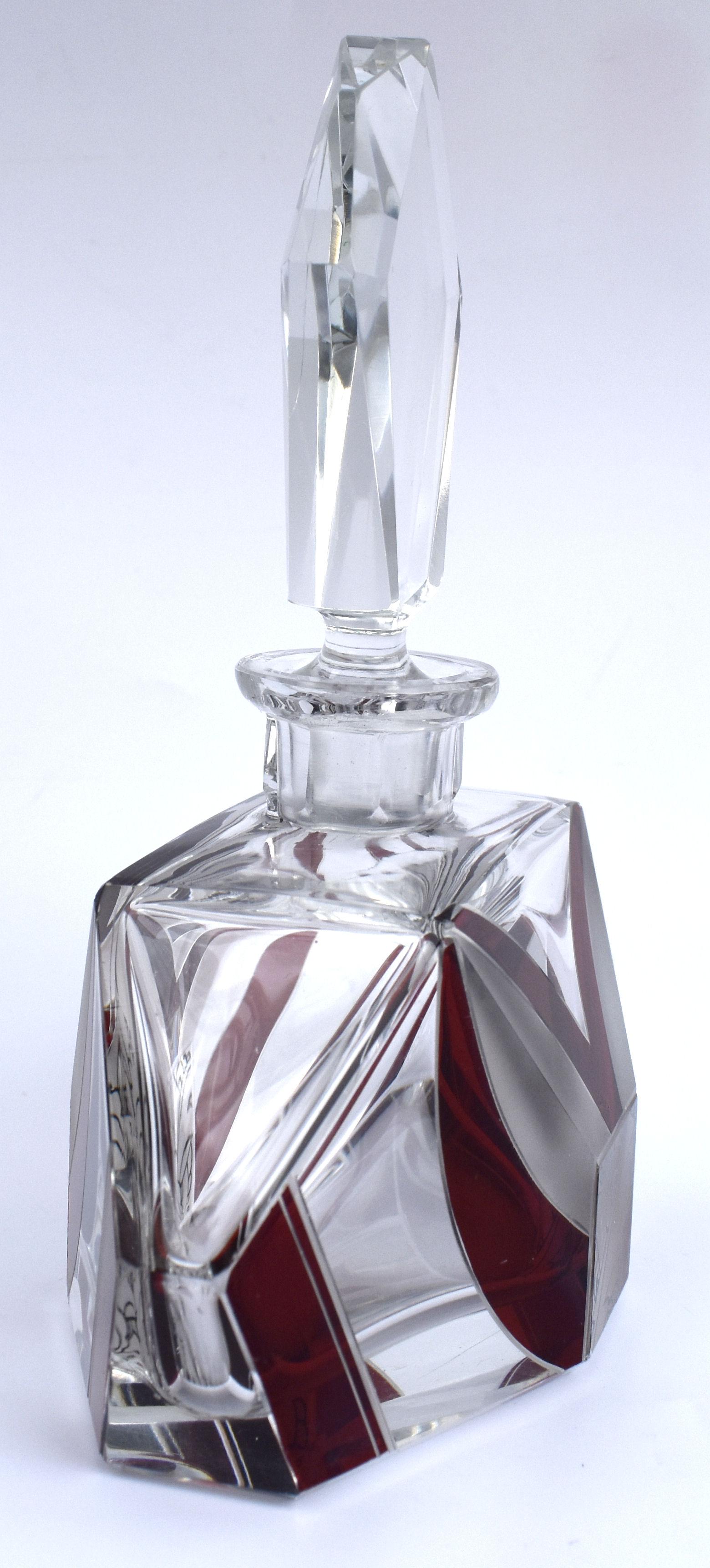 Czech Art Deco Huge Perfume Bottle by Karl Palda, c1930