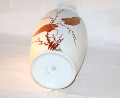 Art Deco Huge Rosenthal Vase Porcelain with Floral Hand Paintings