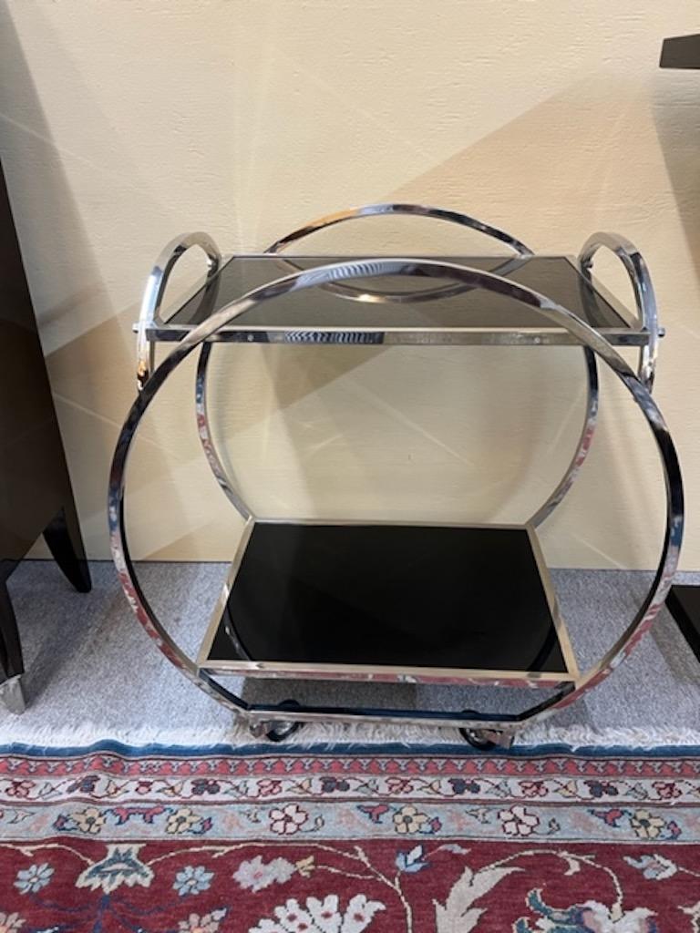 Art Deco Hungarian Bar Cart In Good Condition For Sale In Houston, TX