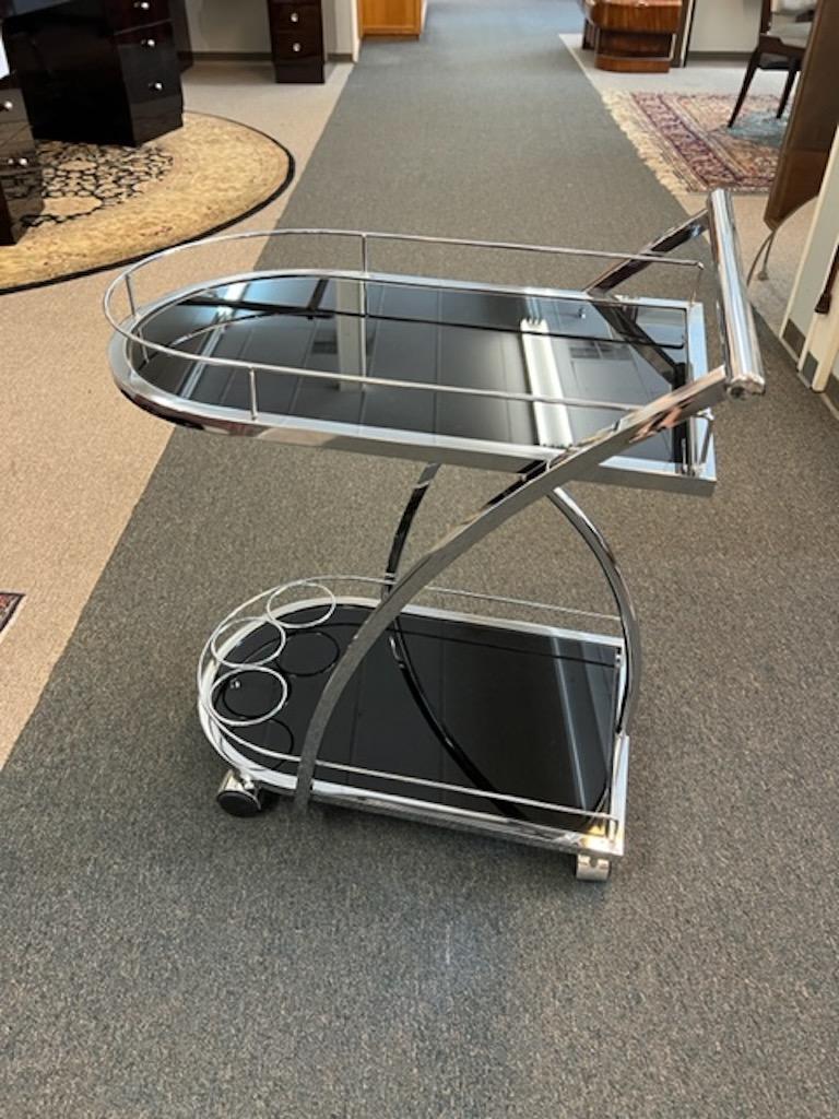 Ungarischer Art déco-Barwagen/Serviertisch im Zustand „Gut“ im Angebot in Houston, TX