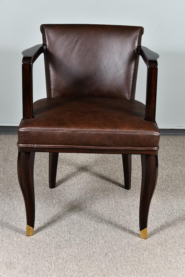 Mid-20th Century Art Deco Hungarian Office Chair in Walnut For Sale