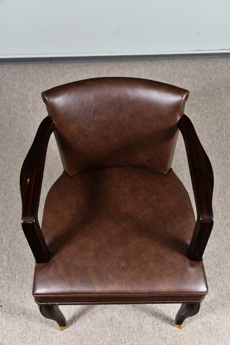 Art Deco Hungarian Office Chair in Walnut For Sale 1