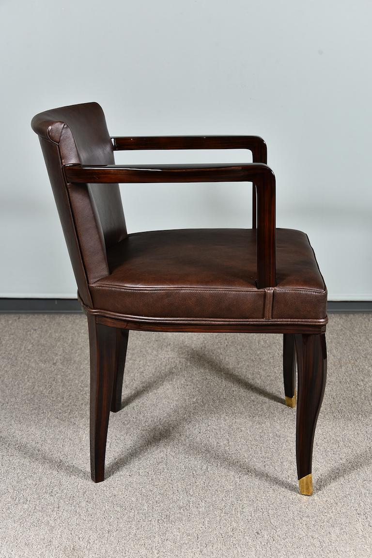 Art Deco Hungarian Office Chair in Walnut For Sale 3