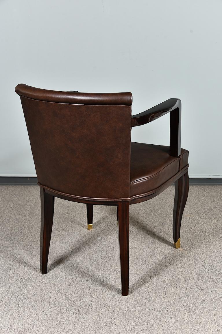 Art Deco Hungarian Office Chair in Walnut For Sale 4