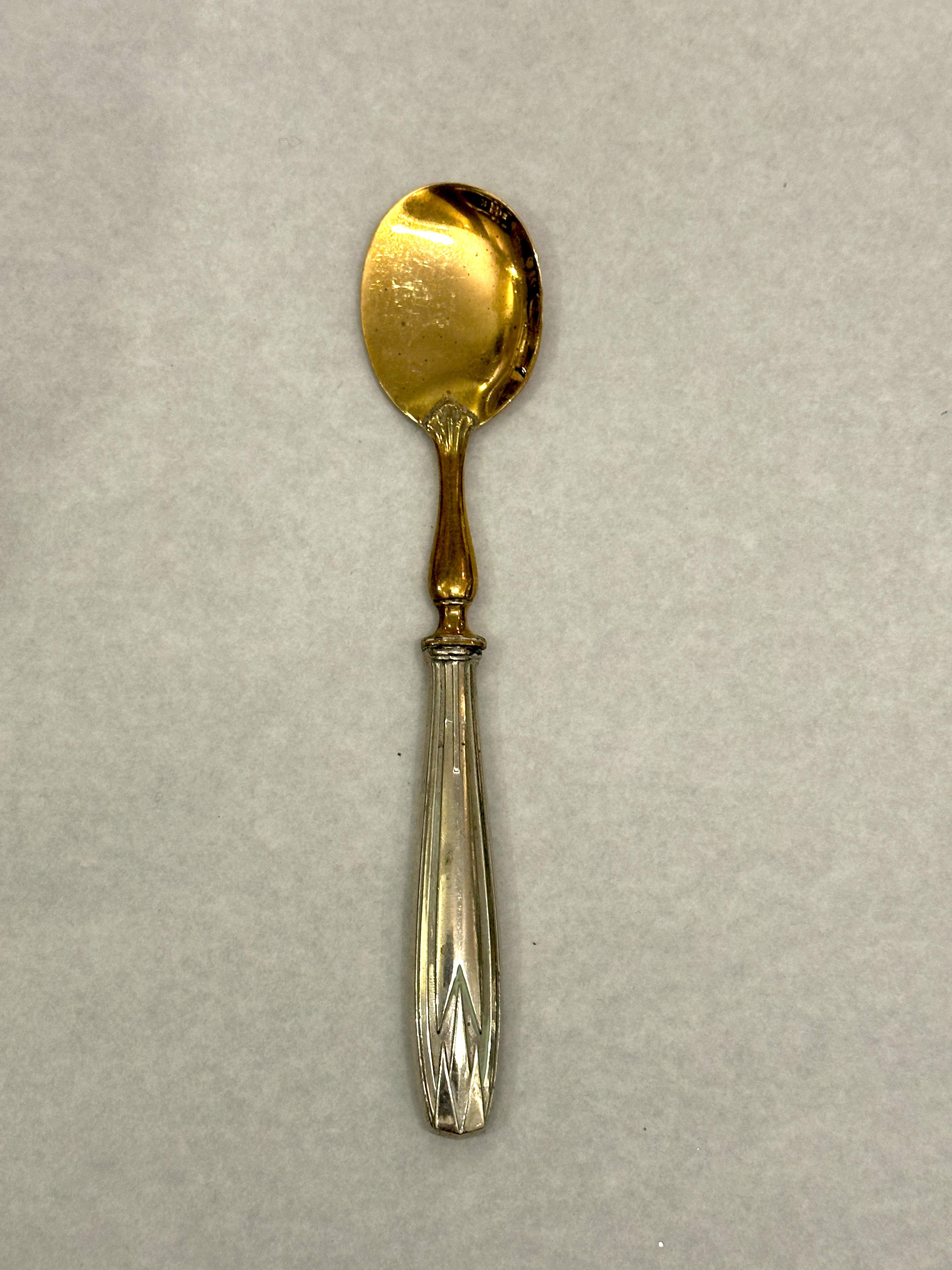 ART DECO Ice Cream Service in Silver-Plated and Gold-Plated Metal In Good Condition In Paris, FR