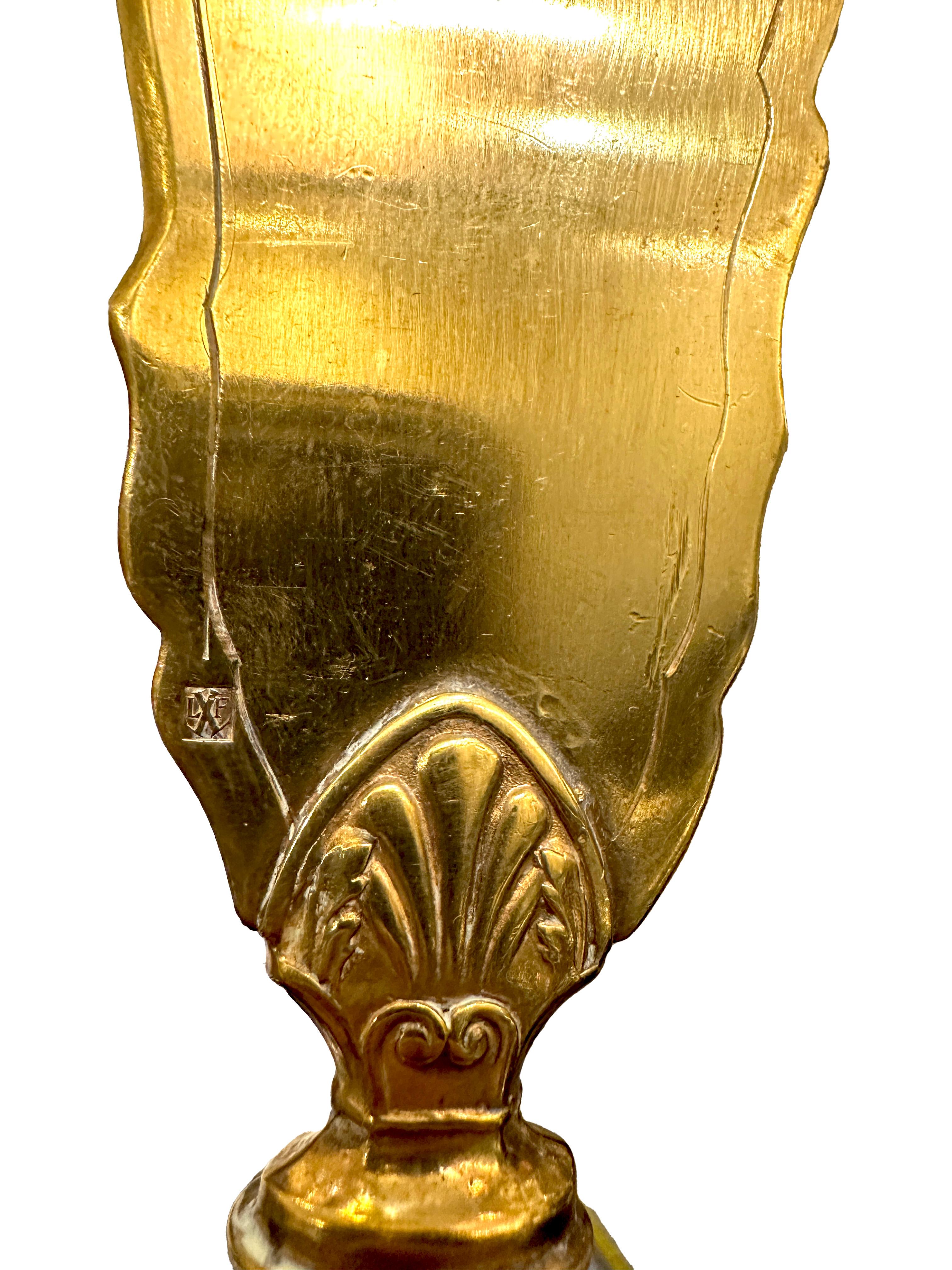 20th Century ART DECO Ice Cream Service in Silver-Plated and Gold-Plated Metal