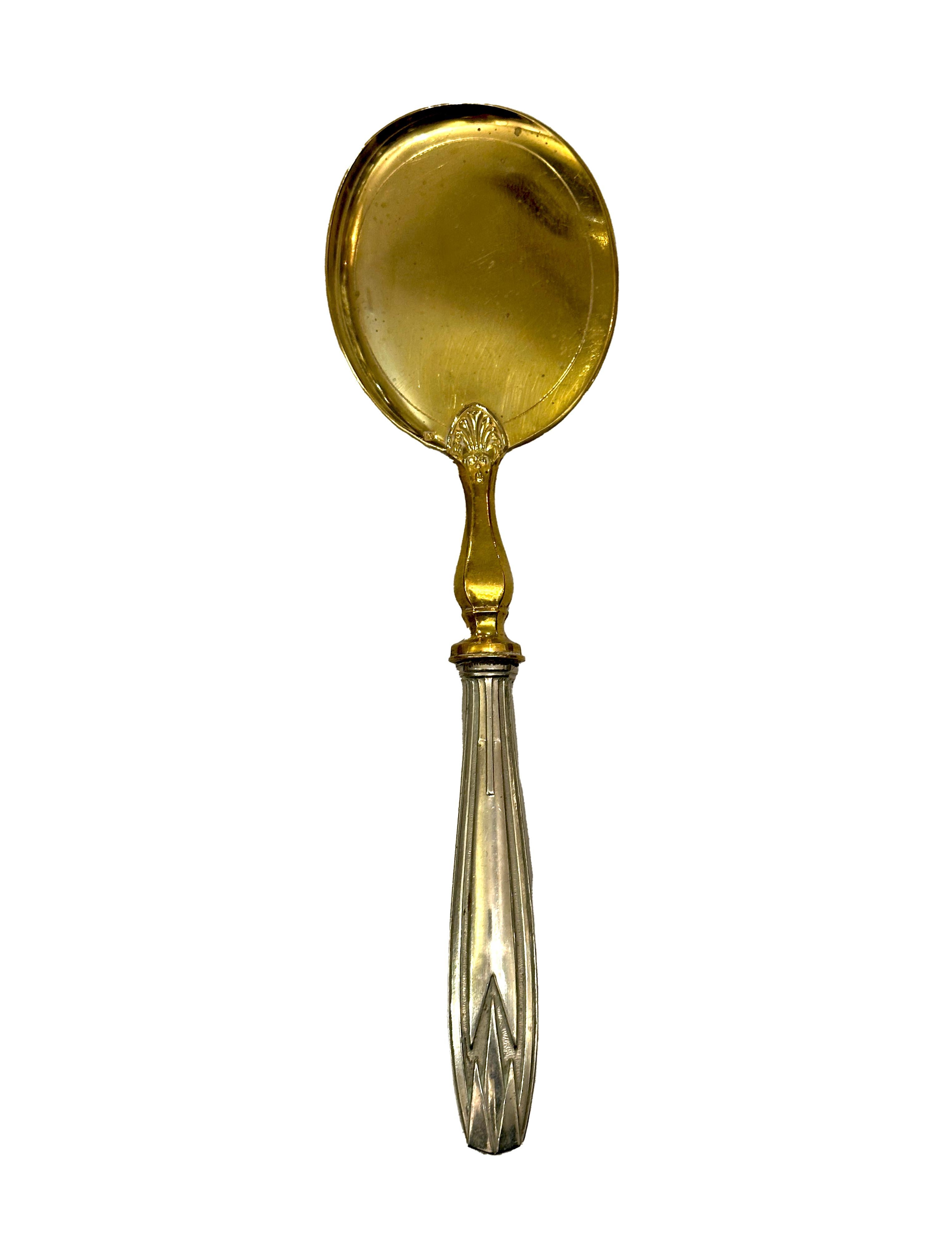 ART DECO Ice Cream Service in Silver-Plated and Gold-Plated Metal 1