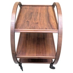 Art Deco Iconic Circular Walnut Savoy Trolley Cart, 1930s