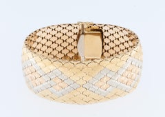 Art Deco Iconic Cuff-Bracelet 18kt Triple Gold