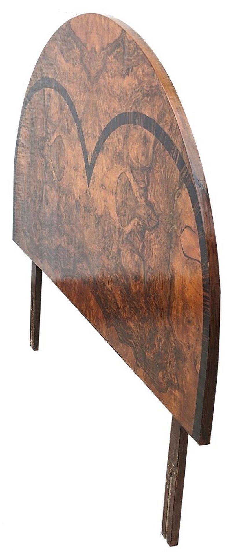 Art Deco Iconic Double Bed In A Fabulous Half Circle, English, c1930 1