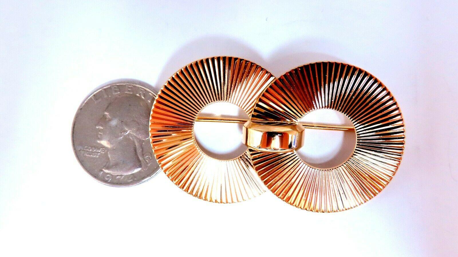 Art Deco Mod Gold pin.

2 x 1.2  inch 

14kt. yellow gold 

15 grams