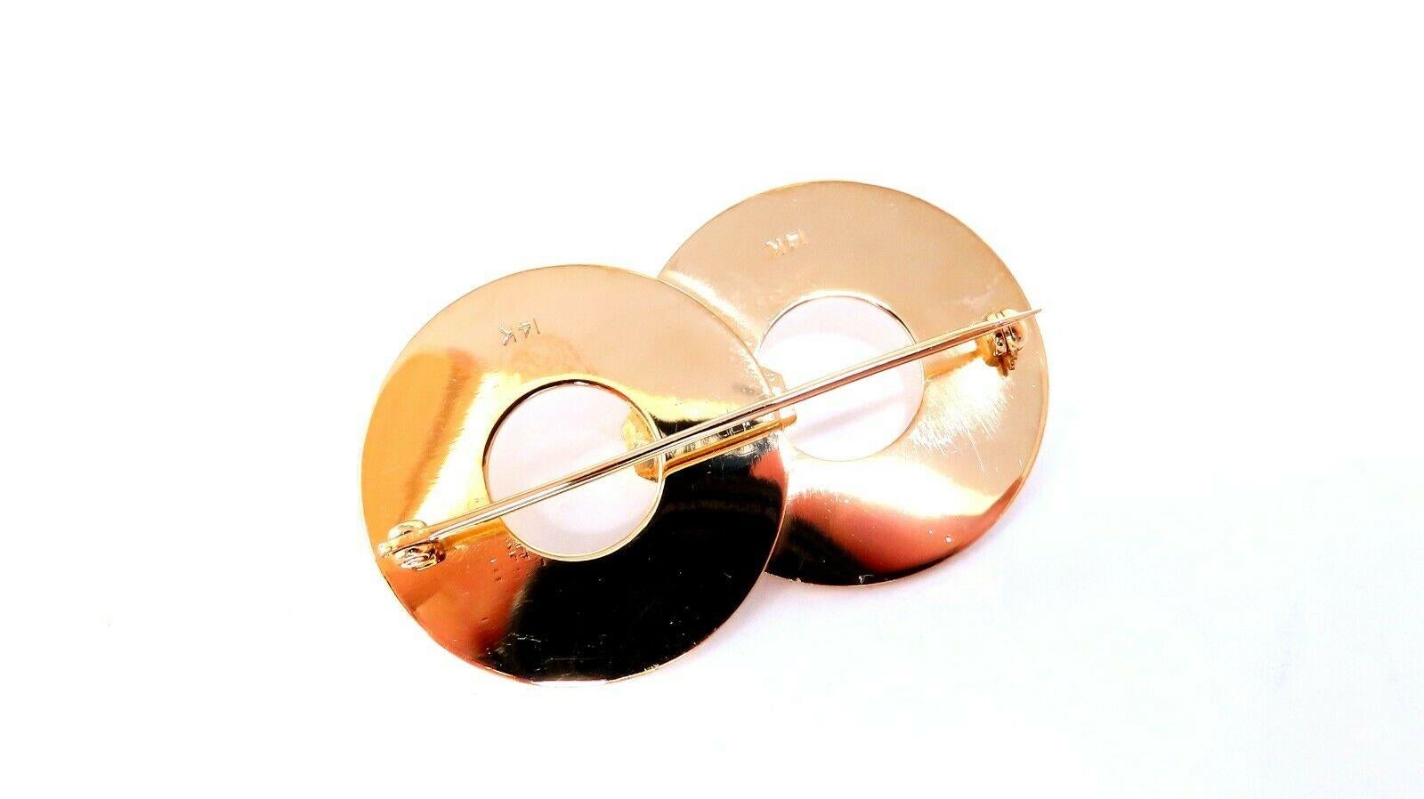 Women's or Men's Art Deco Iconic Double Pin Circular Ray For Sale