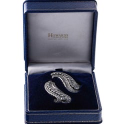 Art Deco Iconic English Diamond Platinum Brooch Set