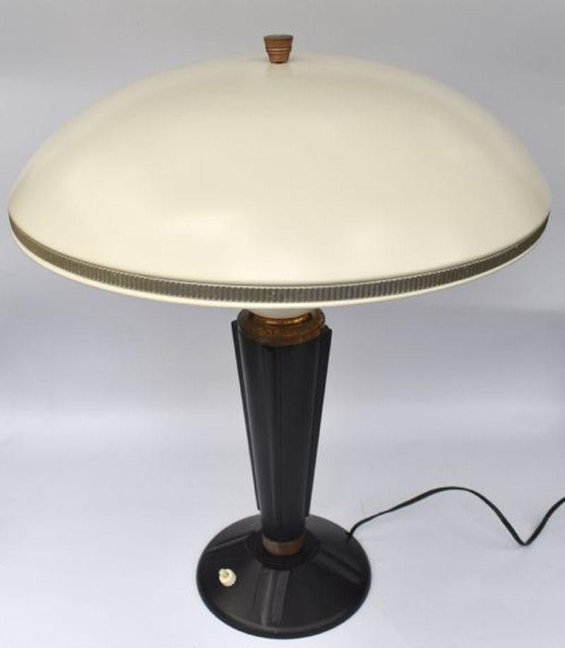 European Art Deco Iconic Large Bakelite Desk Table Lamp by Eileen Gray, France, C1930