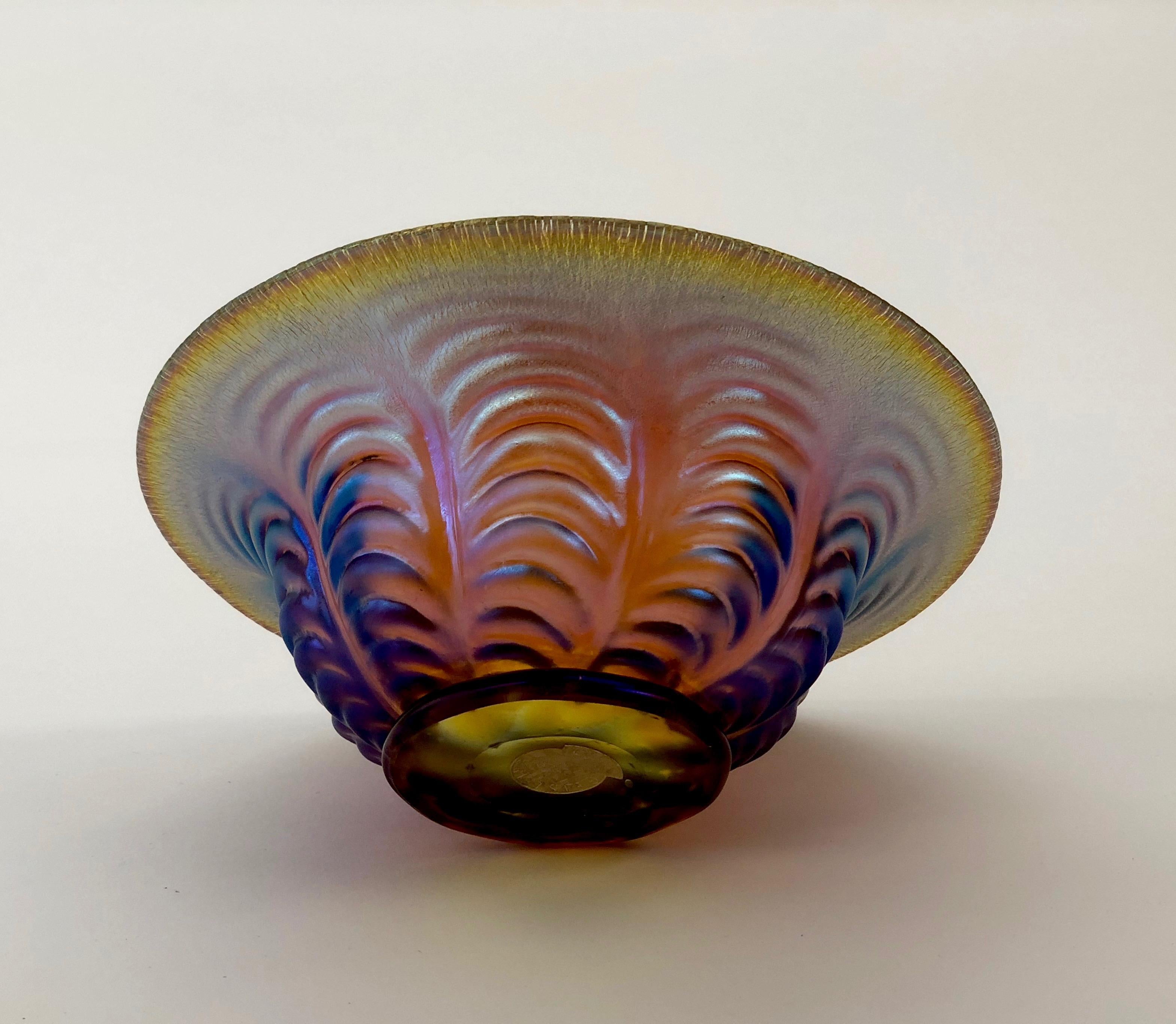 Art Deco, Ikora Glass Bowl 1925 by WMF In Good Condition For Sale In Vienna, Austria