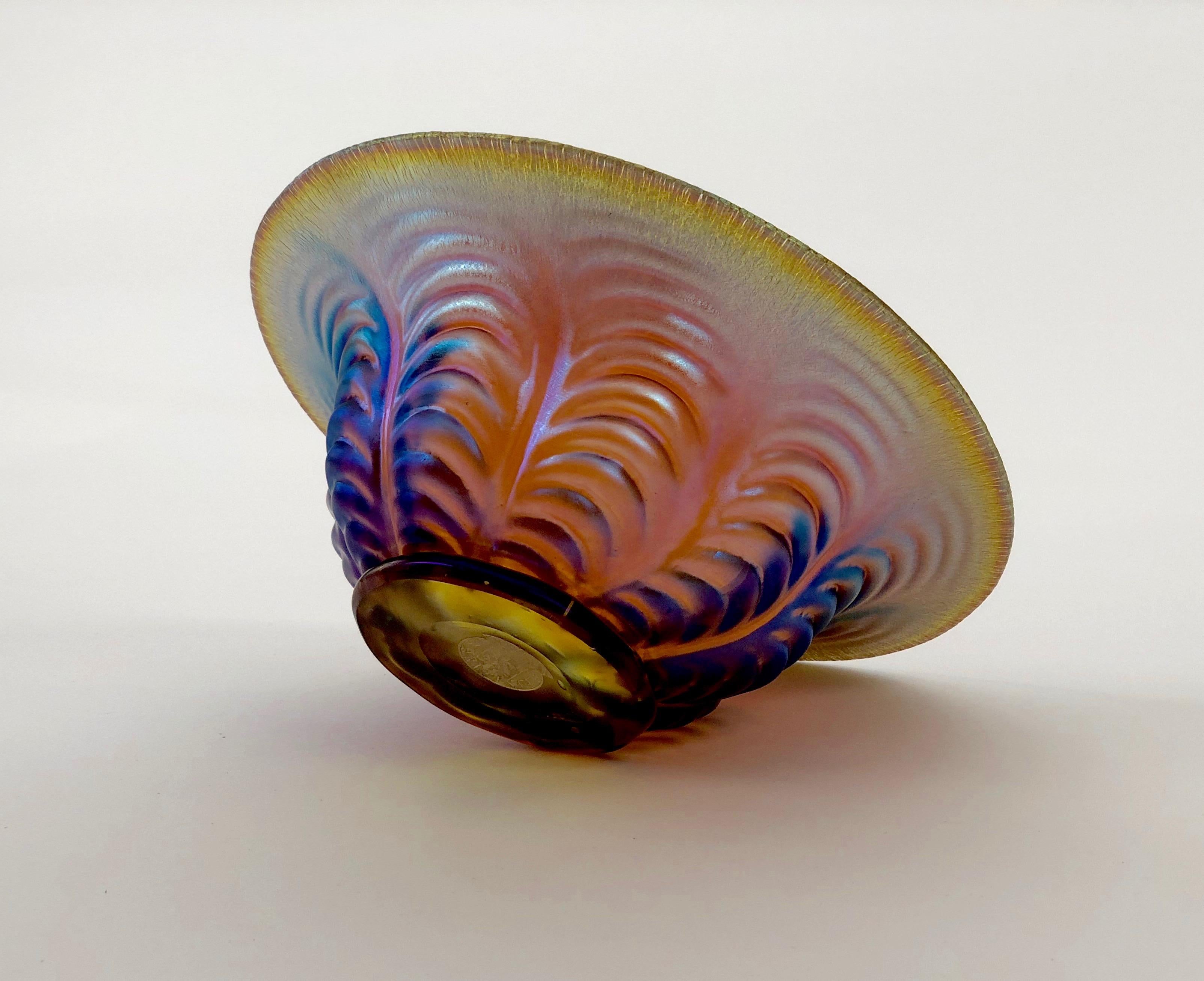 Bol en verre Ikora Art Déco 1925 par WMF Bon état - En vente à Vienna, Austria