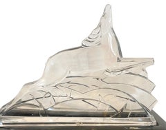 Art Deco illuminated sculpture “Springbok/Antelope”