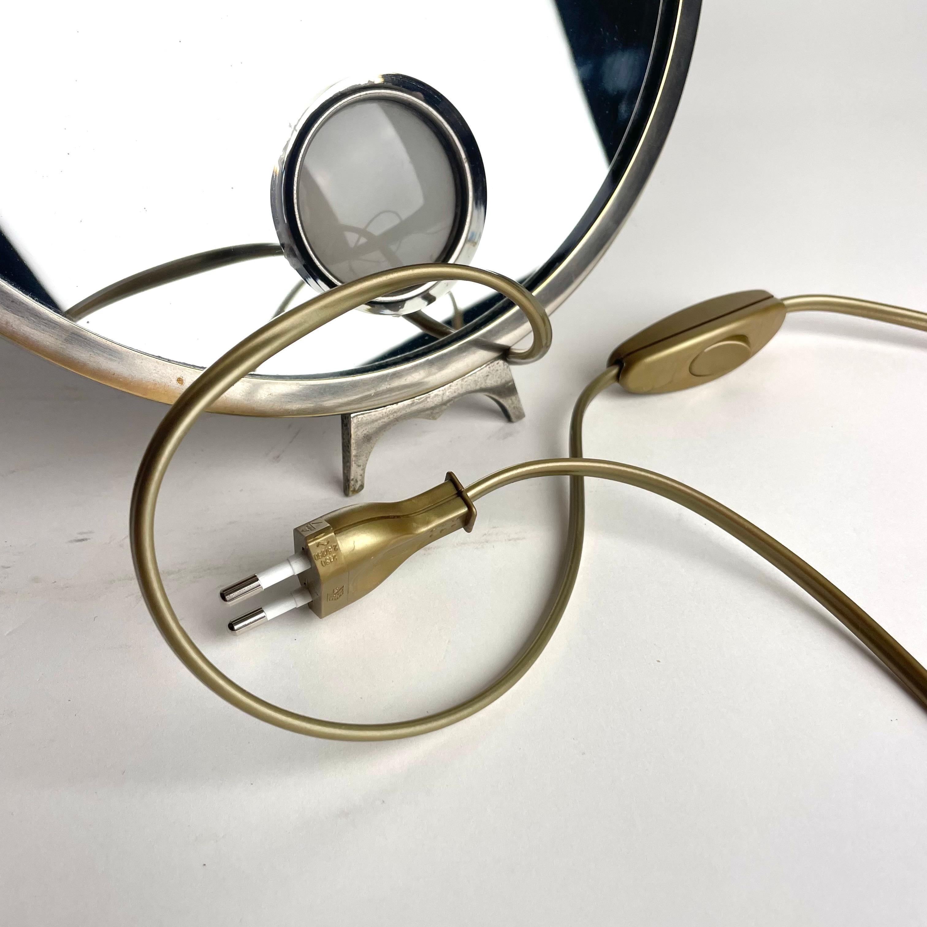 Specchio da barba illuminato Art Deco di Le Mirophar Brot, anni '30 in vendita 7