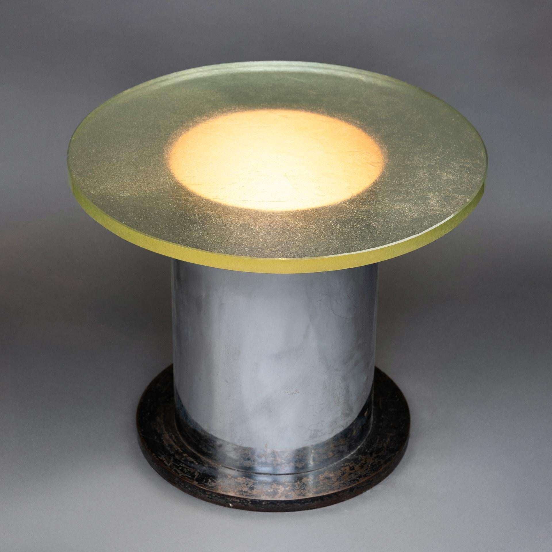 Art déco Art deco illuminated side table with 