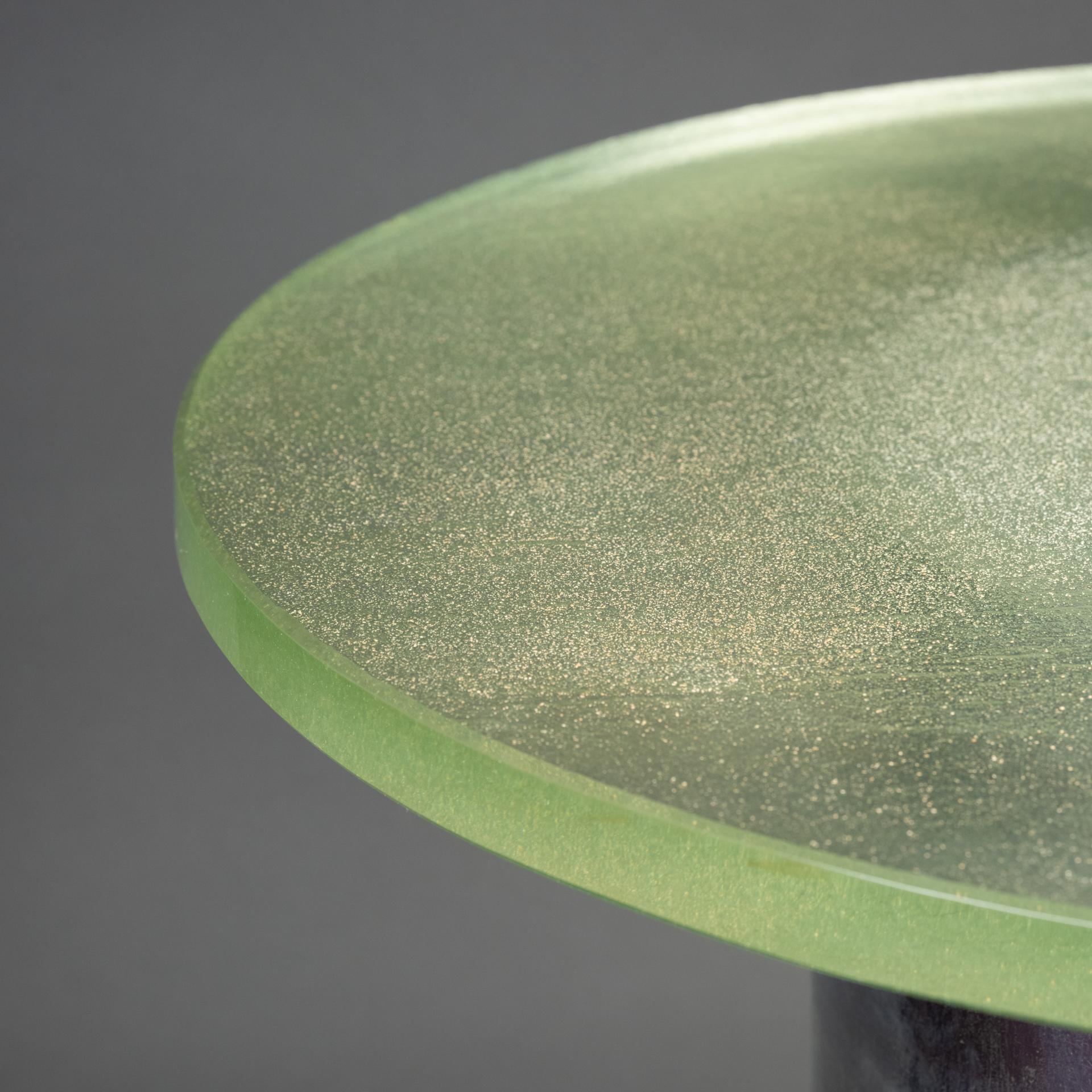 Dépoli Art deco illuminated side table with 