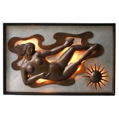 Used Art Deco Illuminated Wall Panel by Franken G