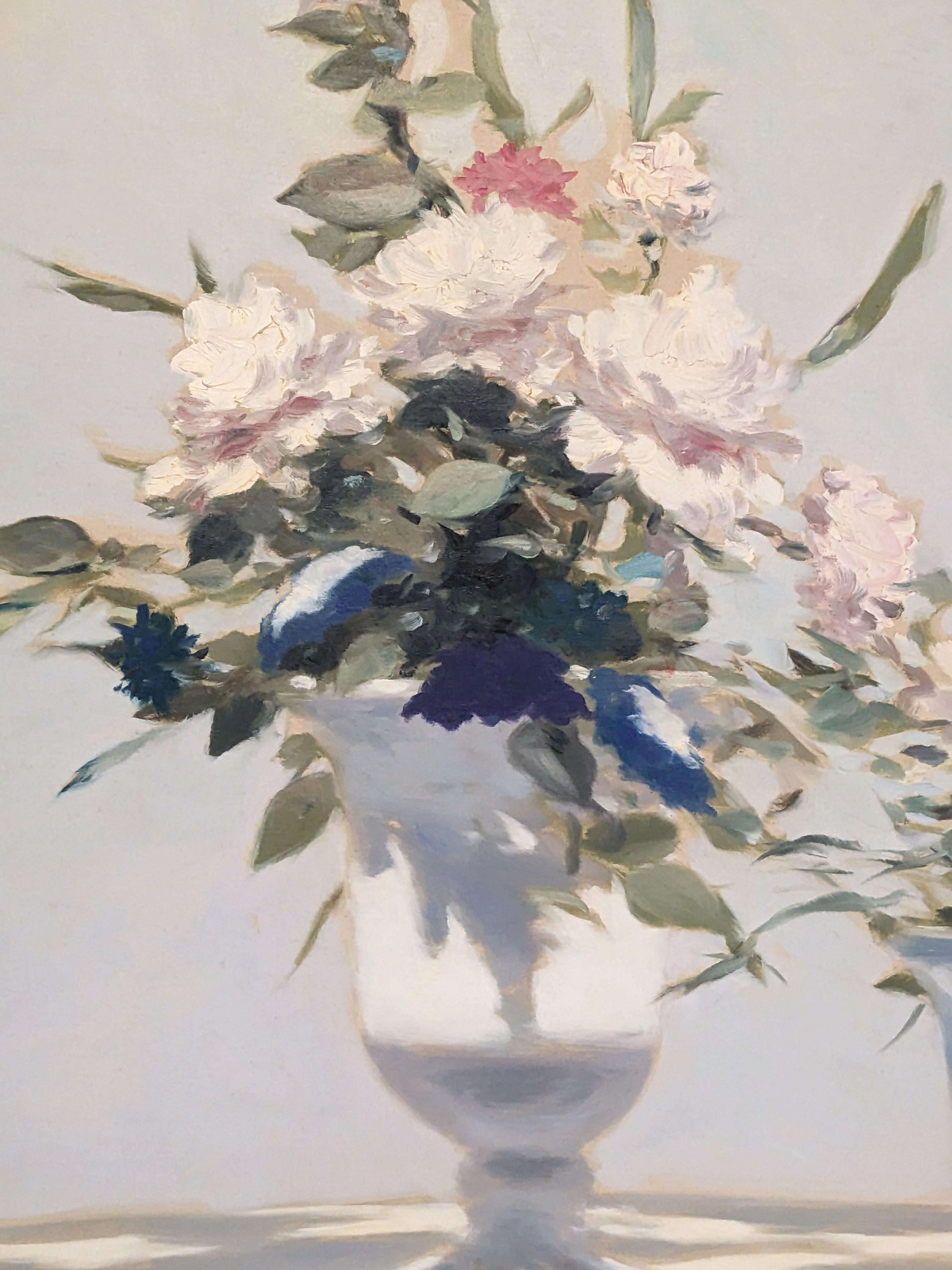 Mid-20th Century Art Deco Impressionist Floral Still Life For Sale
