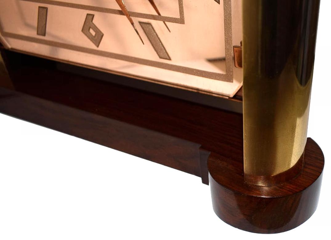 Art Deco Impressive Streamline Modernist 8 Day Mantle Clock, circa 1930 In Excellent Condition In Devon, England