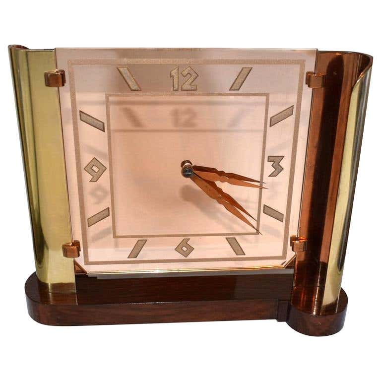 Iconic streamline Lawson Zephyr clock at 1stdibs