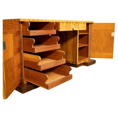 Art Deco Impressive Walnut Desk, Circa 1930, English