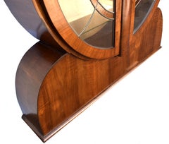 Vetrina in legno di noce Art Déco, inglese, circa 1930