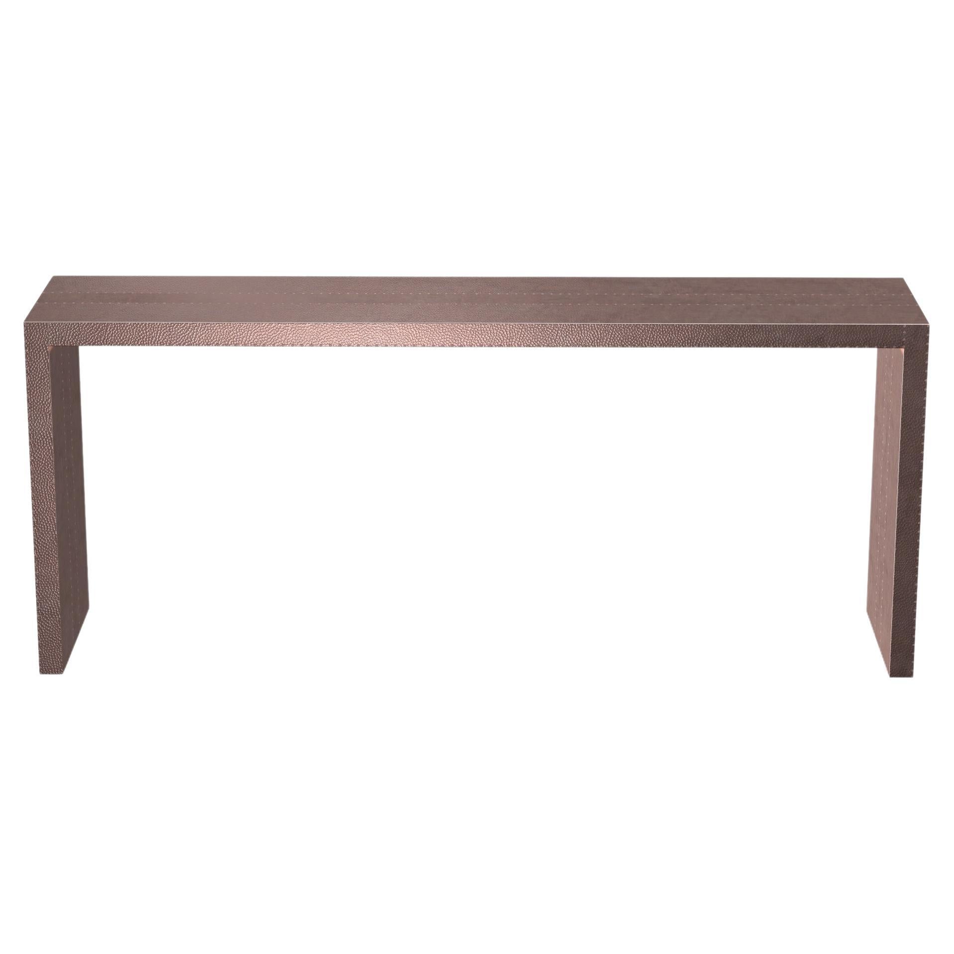 Mesas Consola Art Decó Industrial y de Obra Mid.Hammered en Cobre