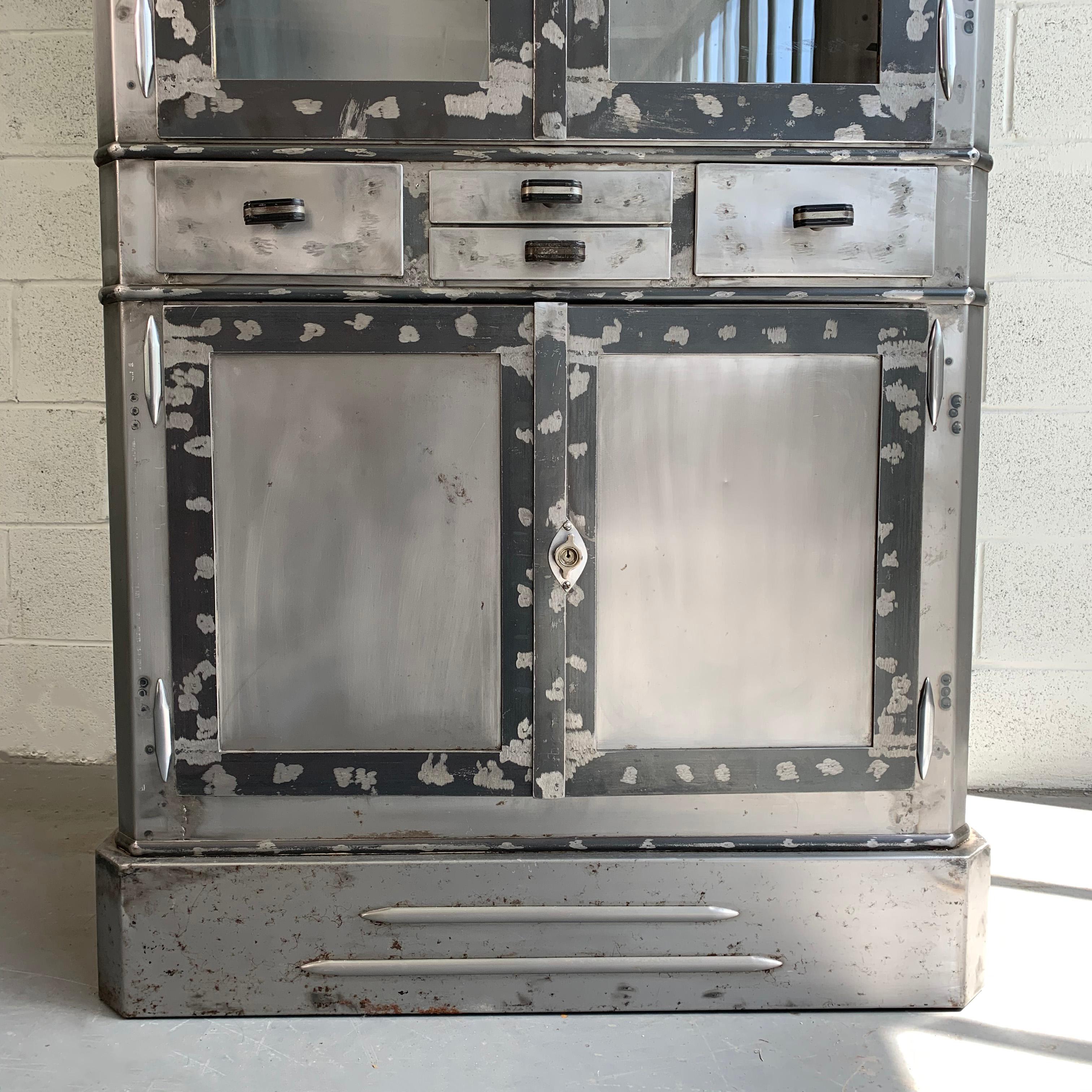 art deco metal cabinet