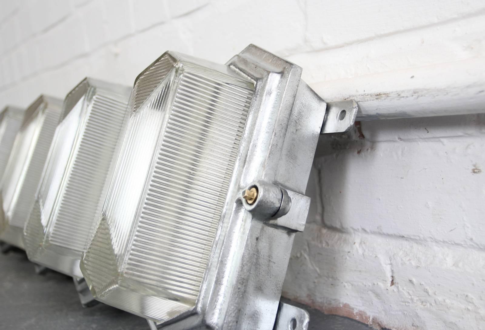 Art Deco Industrial Bulkhead Lights by Maxlume, circa 1930s In Excellent Condition In Gloucester, GB