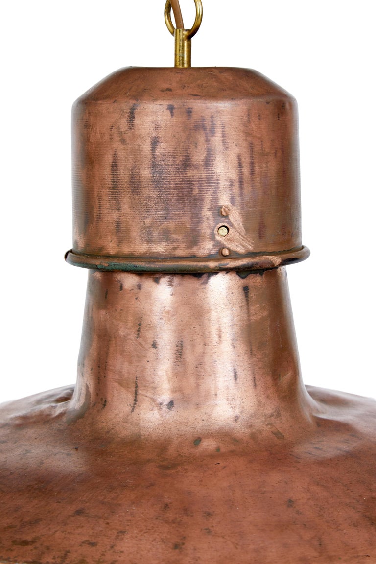 Art Deco Industrial Copper Ceiling Light For Sale at 1stDibs
