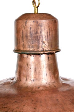 Art Deco industrial copper ceiling light