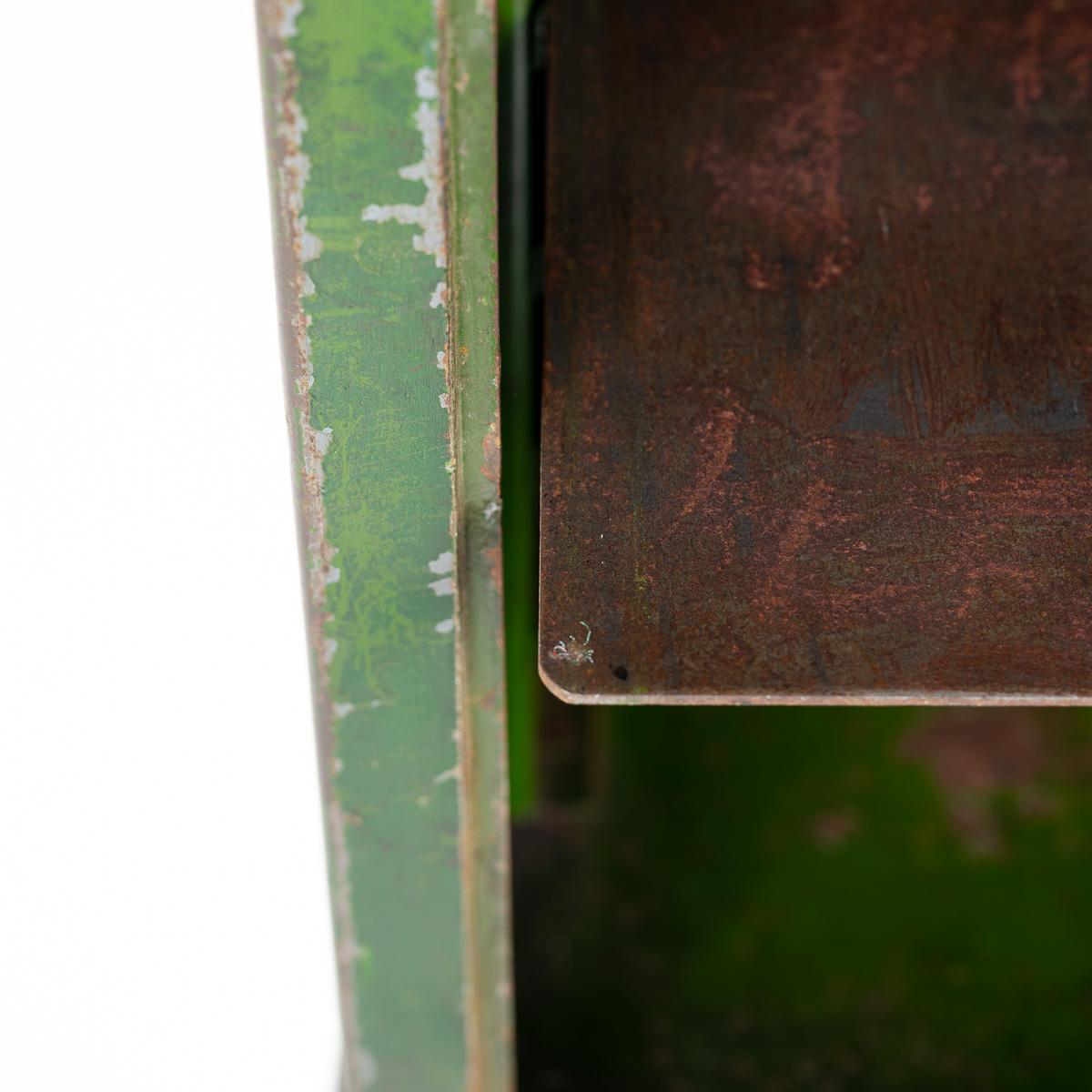 Meuble de rangement industriel Art Déco en acier peint en vert de C H Whittingham 5