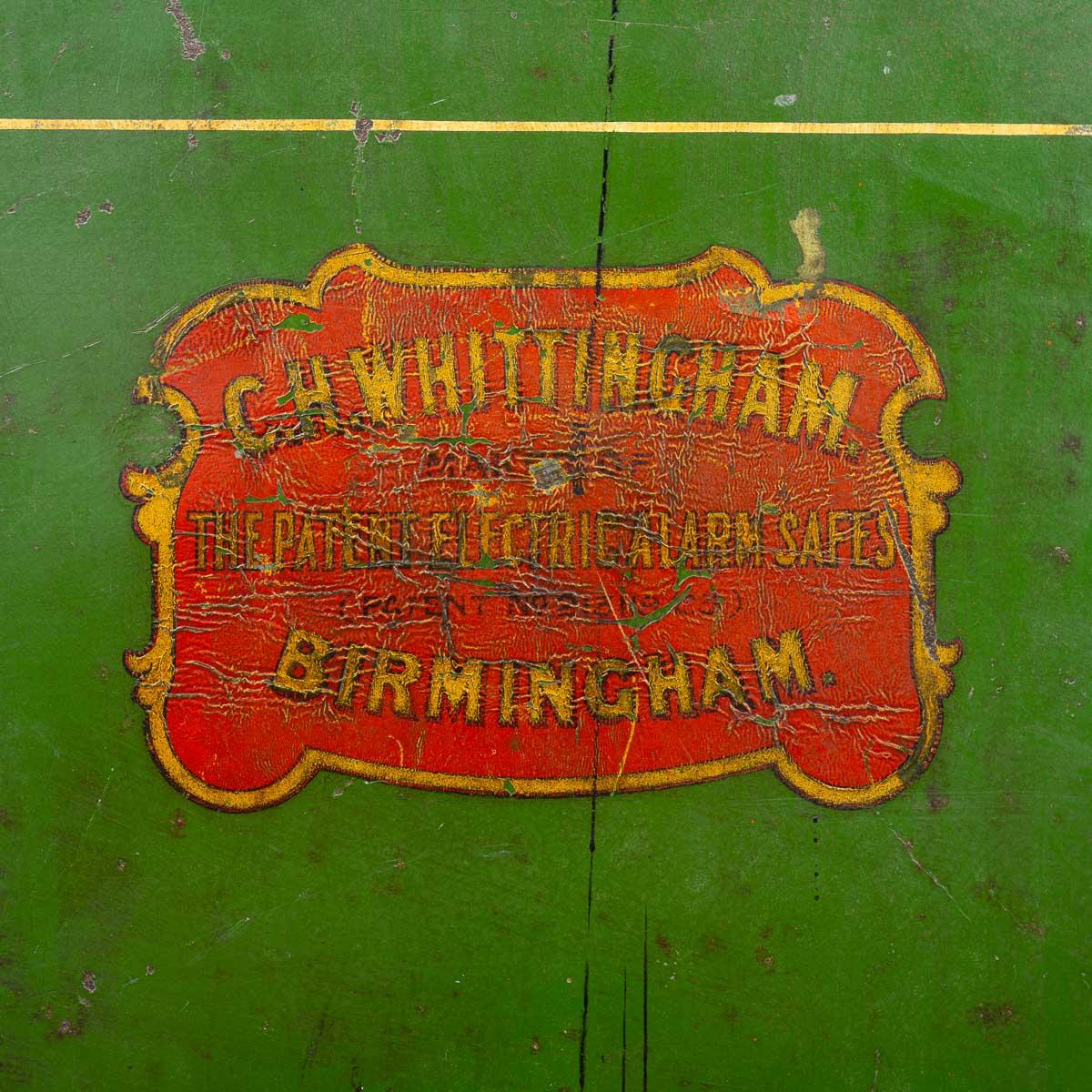 Britannique Meuble de rangement industriel Art Déco en acier peint en vert de C H Whittingham