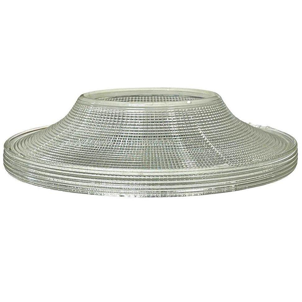 Américain Abat-jour de plafond industriel Art Déco en Holophane de 12