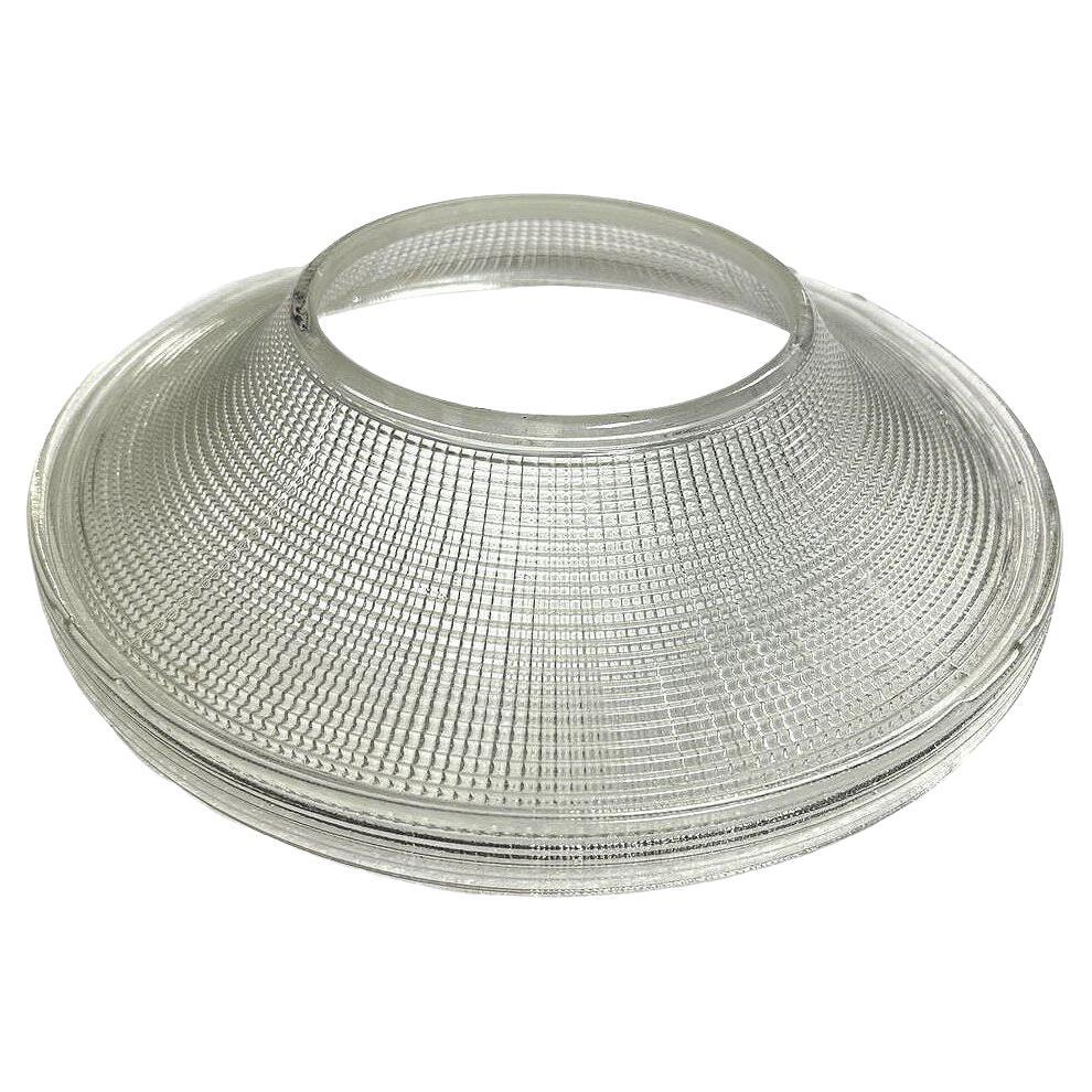 Art Deco Industrial Holophane 12" Diameter Ceiling Pendant Shade