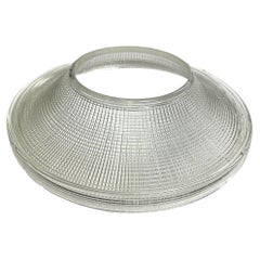 Art Deco Industrieller Holophane-Deckenleuchter-Schirm mit 12 Zoll Durchmesser