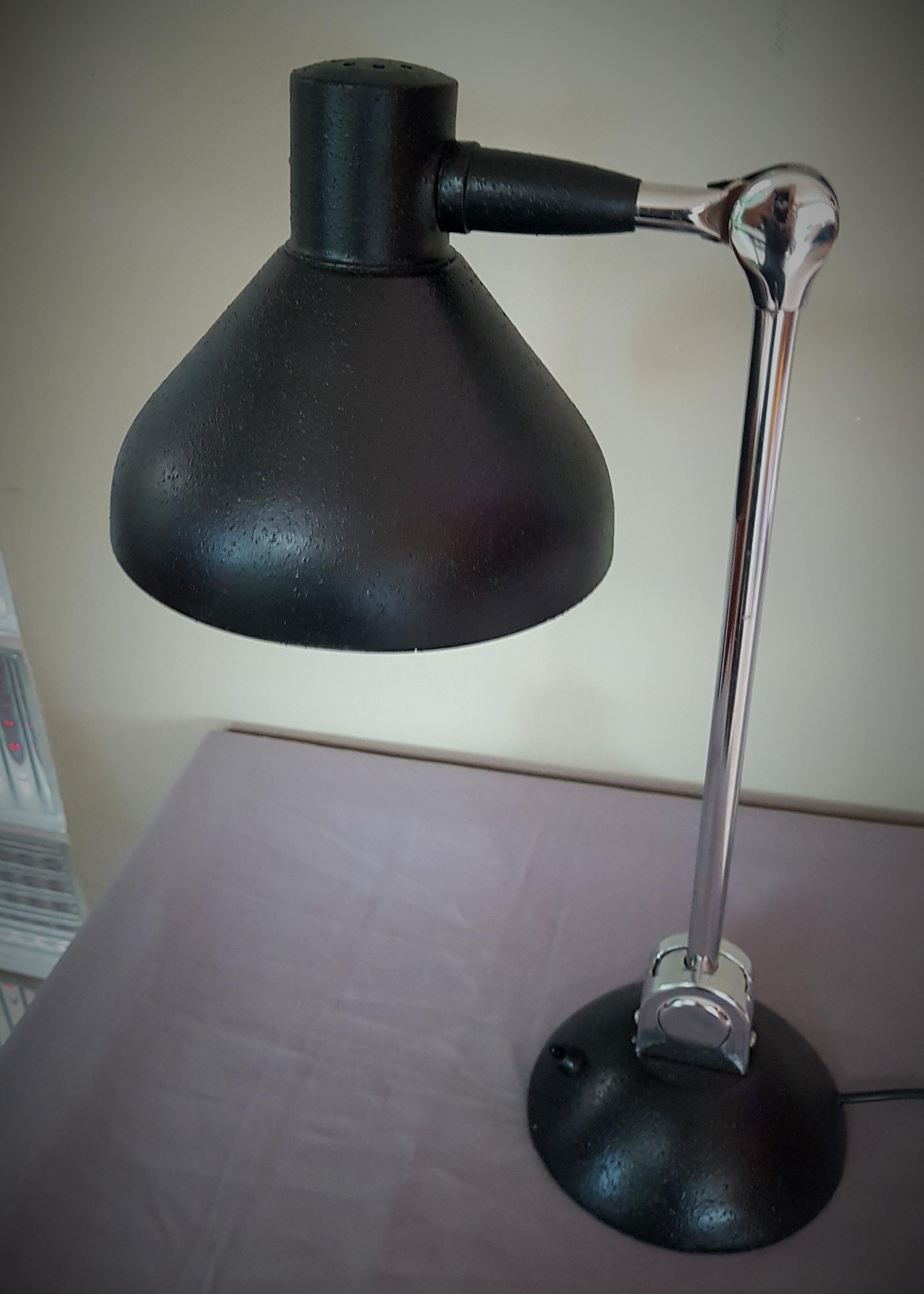Aluminium Lampe de table industrielle Art déco de Jumo:: France années 1930 en vente